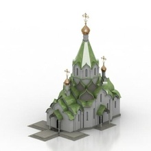 Kirche orthodox Gebäude Konstruktion 3d print model - Mito3D