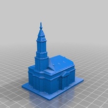 Iglesia Dresde iglesia cruciforme arquitectura 3d escanear Barroco juego mesa juegos accesorios edificio edificios cristiano Alemania historia miniatura miniaturas modelo modelado religión escáner 3d print model - Mito3D