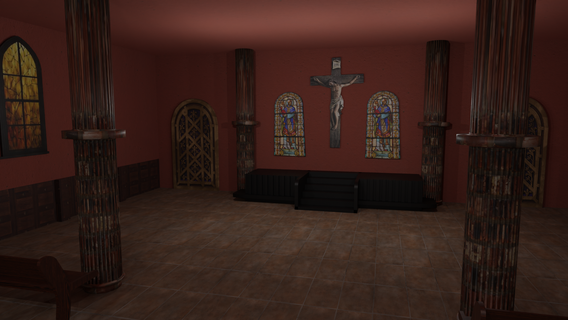 church interior 3d print model - Mito3D