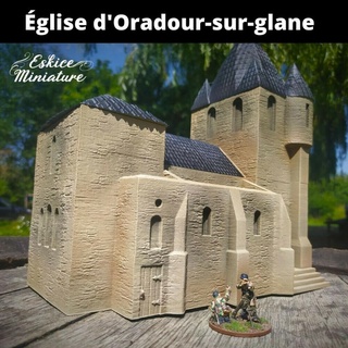 Iglesia oradour sur glane 28mm juego guerra figurilla eskice miniatura 3d print model - Mito3D