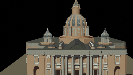 Kirche st Peter Vatikan 3d print model - Mito3D