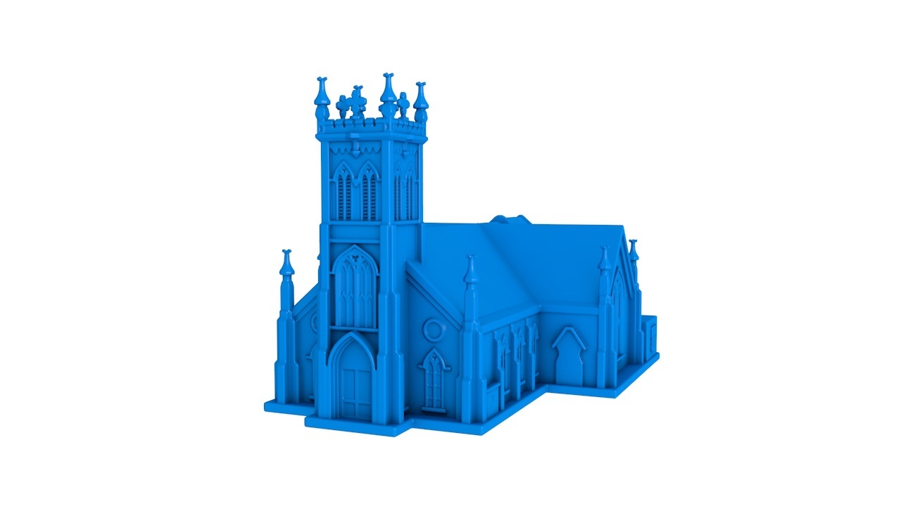 Kirche stl Datei 3D print model - Mito3D