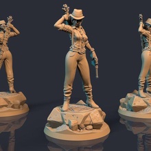 ciara witchcraft cthullu miniatures 32mm investigators 3d print model - Mito3D