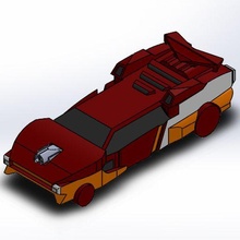 ciberpunk coche vehiculo voxelabcultscar carros concurso diseno osar 3d ciber 3d print model - Mito3D