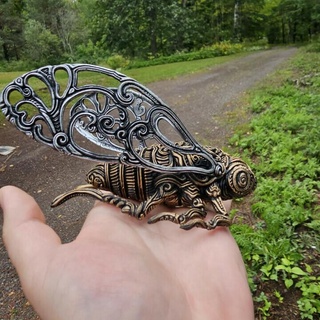 Zikade Fehler Insekt Skulptur Tier Kunst Fantasie biomechanisch 3d print model - Mito3D