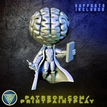 cientist floating brain alien roleplay rpg scifi space character tabletop 32mm starfinder contemplative 3d print model - Mito3D