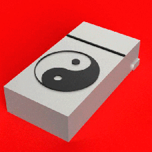 sigara kutusu yin yang çeşitli doku tutucu daha hafif küçük kap faso pucho smokin duman puro beyaz siyah 3d print model - Mito3D