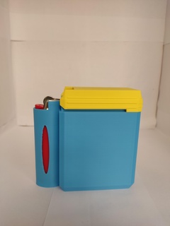cigarette case simple lid lighter holder bic cigarette cigarettes bic lighter case holder cover lid cigar smoke bic lighter gadget  3d print model - Mito3D