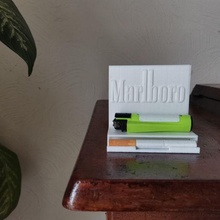 cigarette dispenser gadget logo 3dprint 3d print model - Mito3D