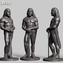 cimmerian art barbarian reh conan 3d print model - Mito3D