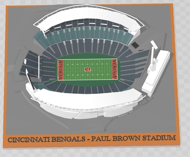 Cincinnati Bengaller Paul Kahverengi stadyum Stadion Estadio Futbol Amerikan nfl afc paycor 3d print model - Mito3D