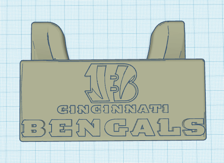 Cincinnati Bengaller Futbol ayakta durmak Cincinnatti nfl tişört xfl 3d print model - Mito3D