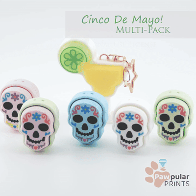 mayo multi pack kıpır anahtarlık özel tıklayıcı margarita kafatası şeker parti i̇çmek 3d print model - Mito3D