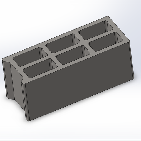 cinder block cinderbrick Architektur brig Bau magigoo bric-a-brac building-block - funktioniert 3D print model - Mito3D