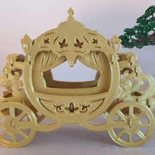 cinderella carriage 3d puzzle 3mm + assembly guide coach disney toy fairy tale 3d print model - Mito3D