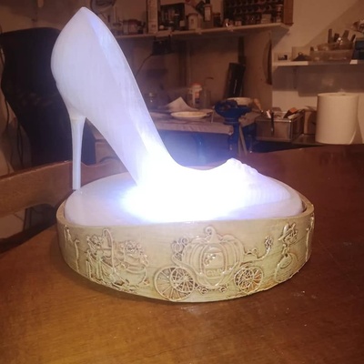 cinderella cristal shoes cenerentola shoe 3d print model - Mito3D