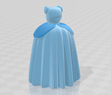 kül kedisi elbise Sanat Disney 3d print model - Mito3D