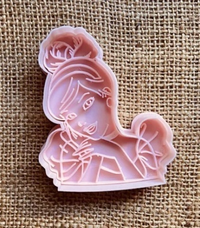 cinderella stamp cutters cookie cookies cutting cutter mass masses cake cakes cupcakes bakery porcelain ceramics fondant ballina pastry shop 3d print model - Mito3D