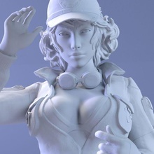 cindy altın Sanat oyun karakter Sıcak final fantezi 3d print model - Mito3D