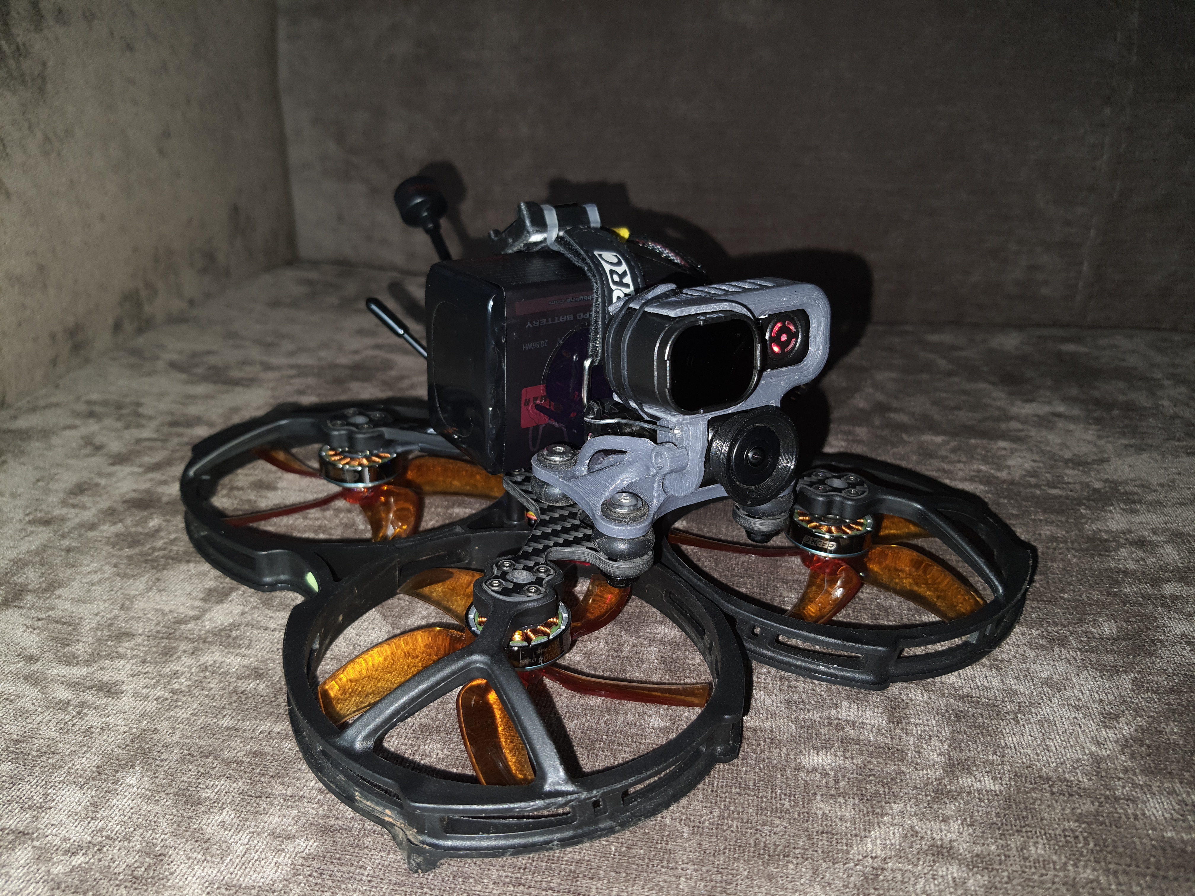 cinelog35 1 Achse kardanisch Drohne fpv cinelog geprc Achsen Quad 3D print model - Mito3D