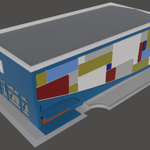 Kino cs h0 Rahmen Architektur Zug Schiene Spur Haus Gebäude 3d print model - Mito3D