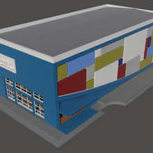 cine cs escala arquitectura entrenar carril calibre casa edificio 3d print model - Mito3D