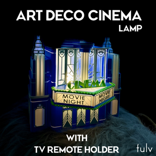 cinéma lampe tv télécommandes titulaire soutien éloigné complet film art déco jouet bâtiment 3d print model - Mito3D