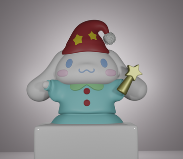 Cinnamoroll Weihnachten Kunst Sanrio Zimtschnecke niedlich Disney Zahl Skulptur Liebe 3d print model - Mito3D