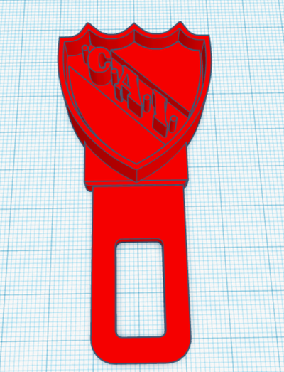 cinturon de independiente tools rojo broche messi futbol mate seguridad coso del 3d print model - Mito3D