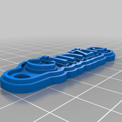 cinzia customized keychains 3D print model - Mito3D