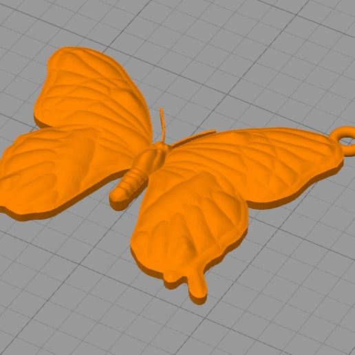 ciondolo papillon 3D print model - Mito3D