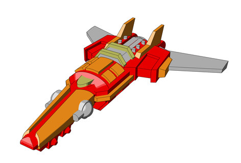 circasian luscan assault frigate Game empire escalation wars starmada full thrust 3d print model - Mito3D