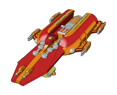 circasiano rolos velho cruzador jogos Império escalação guerras Starmada cheio impulso 3d print model - Mito3D