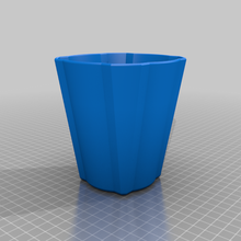 circle 4 edge vase pot flowerpot flower decor 3d print model - Mito3D