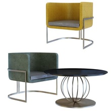 Kreis, Stuhl, Tisch Architektur Stuhl Tabelle chairtable Stoff 3d print model - Mito3D