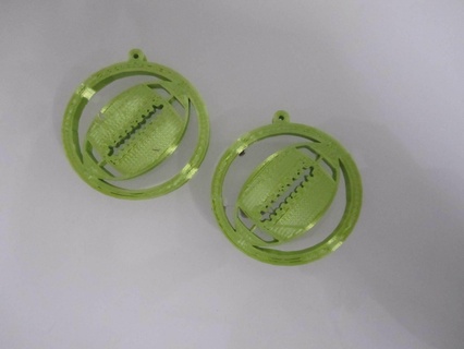 circle football earrings earring 3d print model - Mito3D