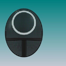 cercle garde masque calamar Jeu mode gardes rma clé bague rabat 3d print model - Mito3D