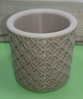 circle pattern flowerpot gardening decoration container vase pot garden art design geometric modern 3d print model - Mito3D