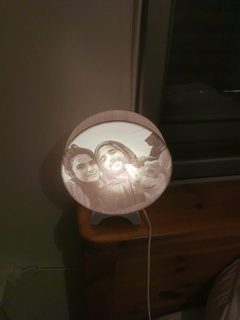 cerchio forma base litofania lampada casa foto notte bagliore arte 3d print model - Mito3D