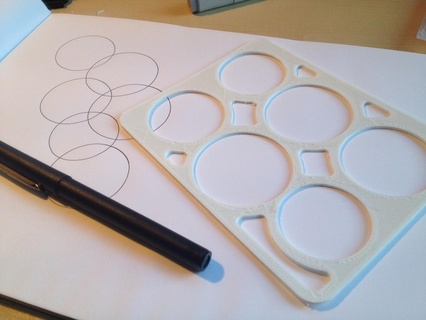 circle stencil 3d print model - Mito3D