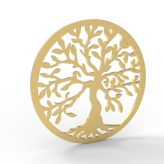 circle tree pendant art 3d print model - Mito3D