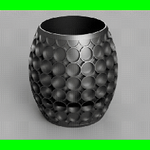 circle vase flower pot garden green nature water collecting 3d print model - Mito3D
