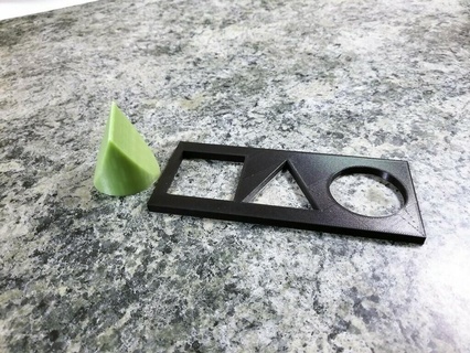 círculo quadrado triângulo Educação educacional brinquedo matemática projeção arte 3d print model - Mito3D