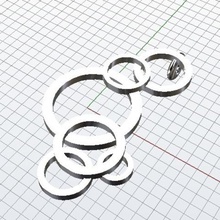 circles jewelry math pendant 3d print model - Mito3D