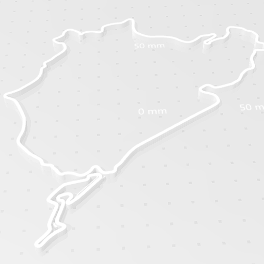circuit nurbrugring + nordschleife gp art 3D print model - Mito3D