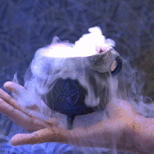 circuit playground bluefruit cauldron gadget brew witch spooky scary bowl prop rgb leds lights smoke fog halloween 3d print model - Mito3D