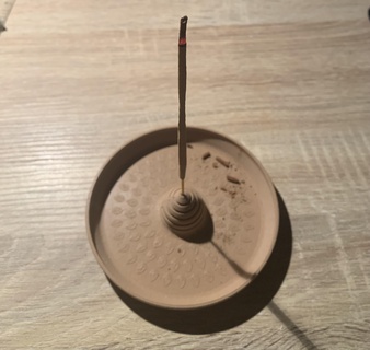 circular incenso suporte copo tigela Utilitário madeira arte cheiro indiano 3d print model - Mito3D