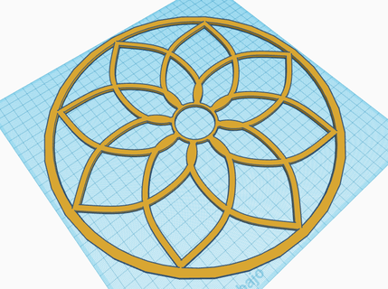 circular mandala mandala circular macramé nudo tela 3d print model - Mito3D