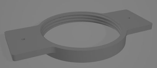 circular mounting cover plate 3d print model - Mito3D