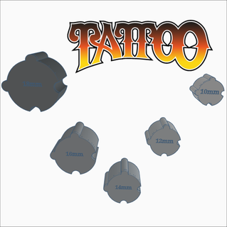 circular pezones tapas tatuaje 5 tamaños rodear empotrado medidas artistas artista tinta 3d print model - Mito3D